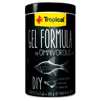 Tropical Formule de gel pour poisson omnivorus