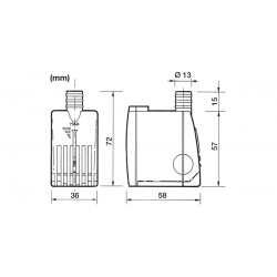 Newa Mini, mini-submersible pump with adjustable flow rate - Newa