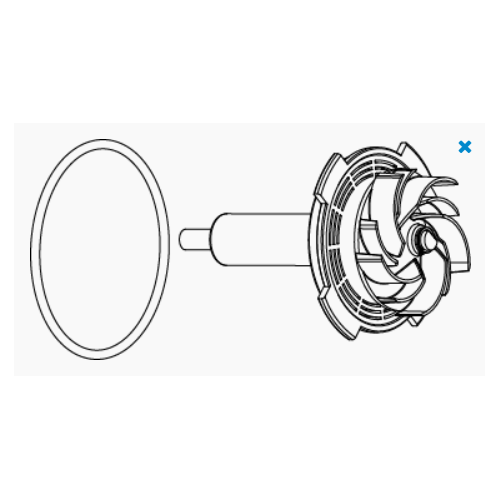 Rotor with ceramic post + O-Ring Syncra ADV...