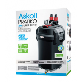 Pratiko 200 3.0 Filtre externe super silencieux pour aquariums - Askoll