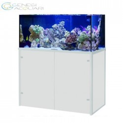 ACQUARIO MARINO 400 L. REEF PLUS 120X60X60 CM COMPLETO DI TECNICA - VETRO EXTRACHIARO CON SUMP E SUPPORTO- GENESI