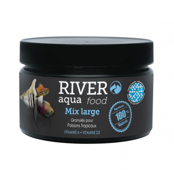 Large mix, feed with large tropical fish vitamins - River Aqua Food