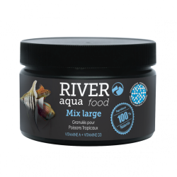 Grand mélange, nourrir avec de grandes vitamines tropicales de poisson - RIVER AQUA