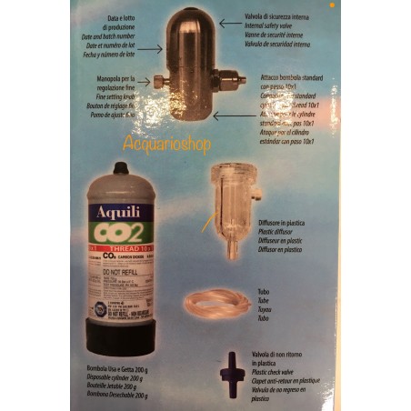 CO2 usa e getta Classic Aquili
