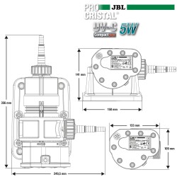 JBL Procristal UV-C Compact Plus 5W - Stérilisateur d'aquarium