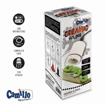 Ceramic Holder Camillo - Blu Bios - Ceramic lamp holder... 2