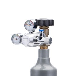 Aqua Art Réducteur de CO2 - Réducteur de pression pour cylindres de CO2 avec deux jauges de pression (attaque standard W21.8-14)