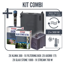 Acquario con Mobile Amtra ALUX 330 Klima Combi - Kit Completo Design Premium con Filtro, Luce LED e Riscaldatore