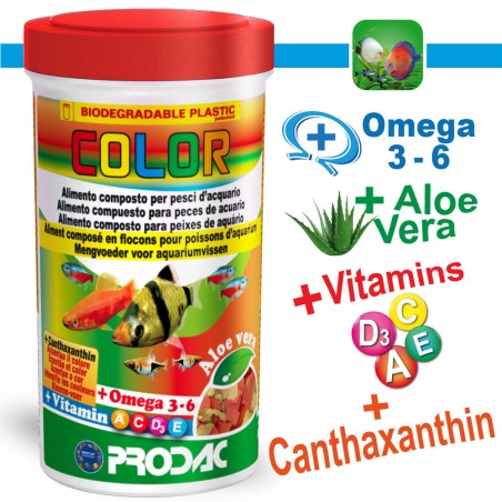 Color Fish Flakes Alimento per tutti i pesci tropicali - Prodac